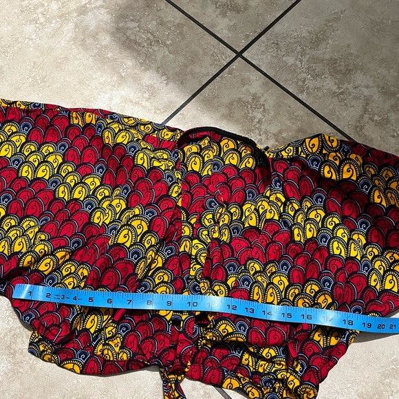 Ankara Print Wrap Blouse - Picture 4 of 5